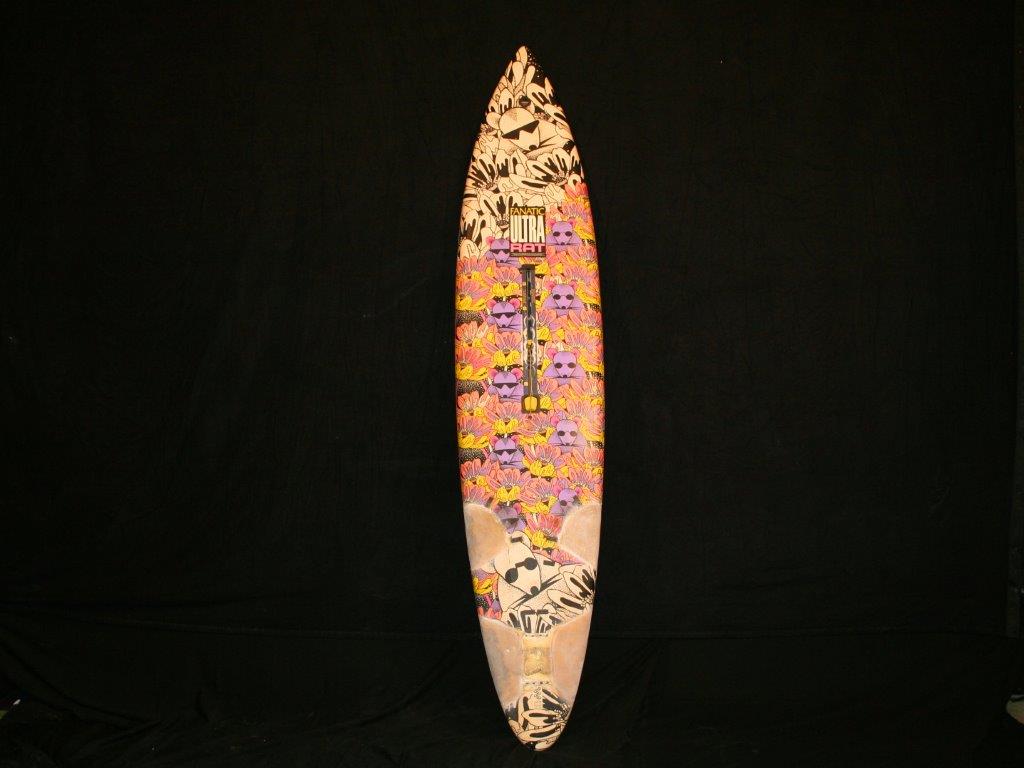 Surfplank met bloemenmotief flower power te huur