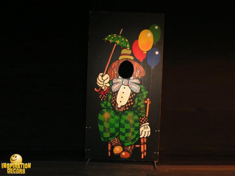 verhuur fotowand circus clown huren
