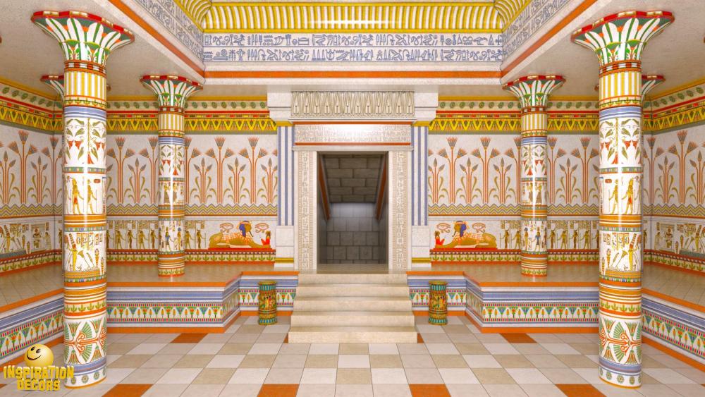 verhuur decor backdrop Egyptische zaal te huur