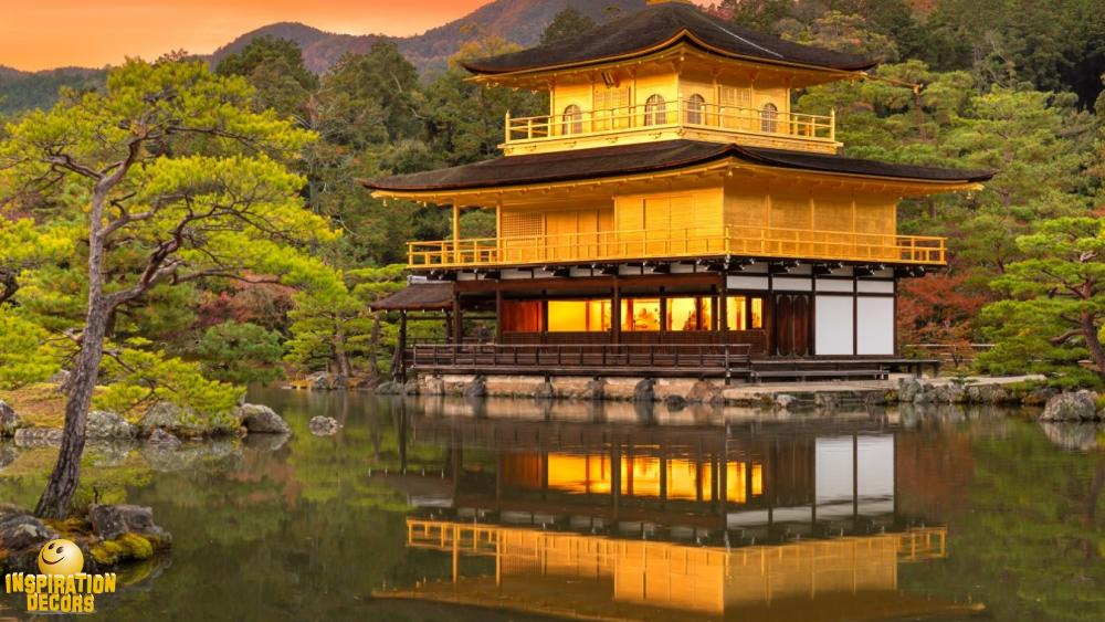 verhuur decor tempel van het Gouden Paviljoen Kyoto Japan huren