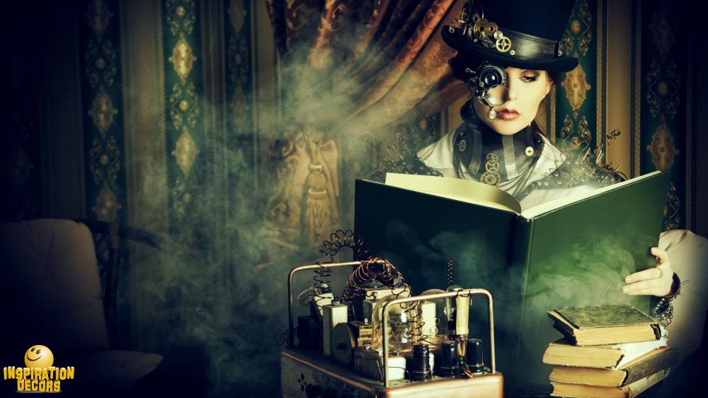 verhuur decor steampunk dame lady huren