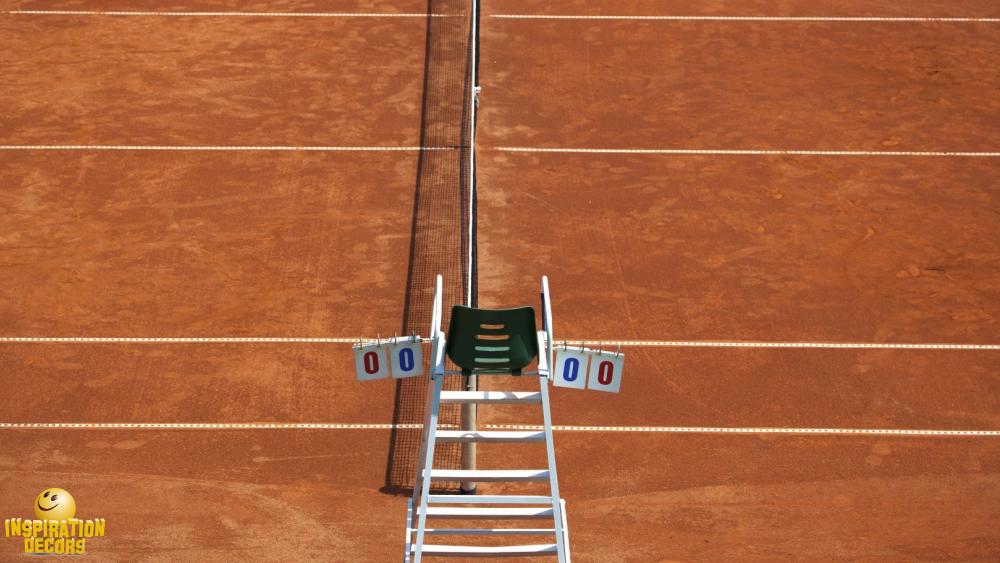 verhuur decor tennis scheidsrechterstoel Roland Garros huren