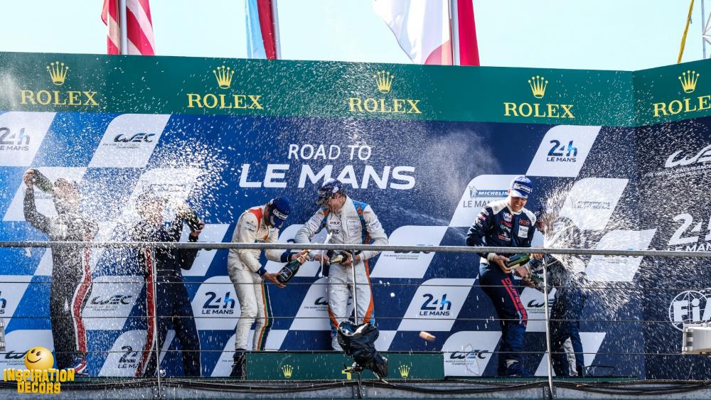 verhuur decor winnaars podium 24h Le Mans huren