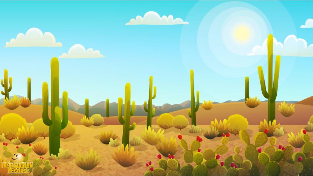 verhuur decor woestijn met cactussen huren