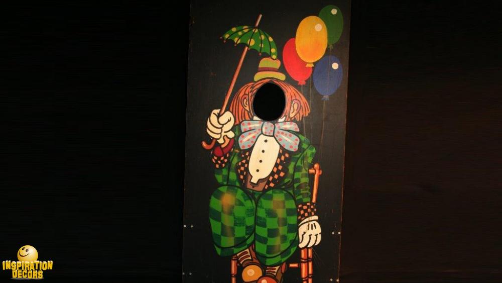 verhuur fotowand circus clown huren